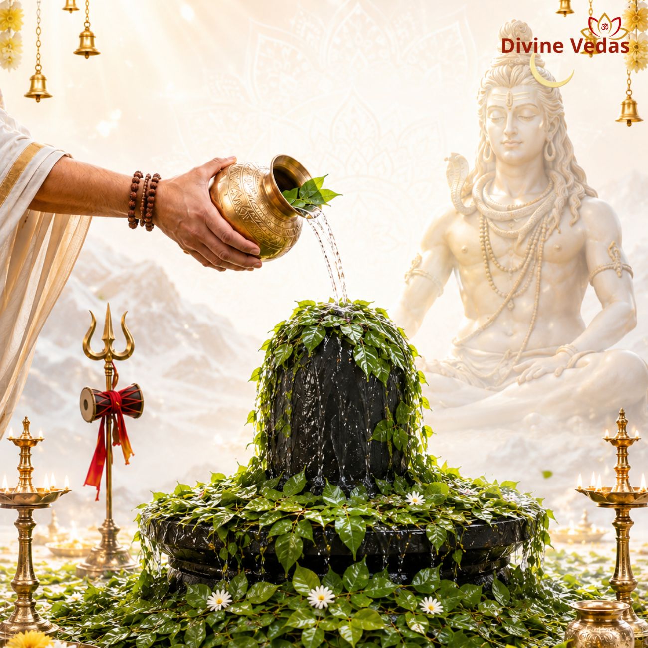 Lord Shiva Abhishek With 1008 Bel Patra Leaves Puja Online