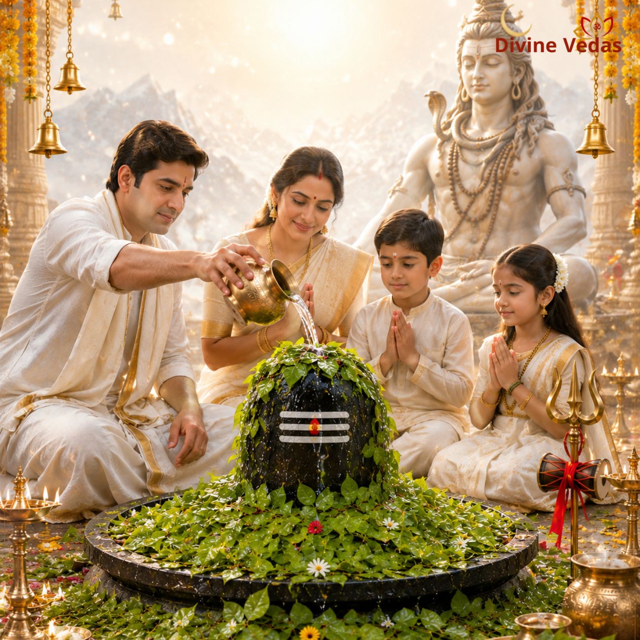 Lord Shiva Abhishek With 1008 Bel Patra Leaves Puja Online
