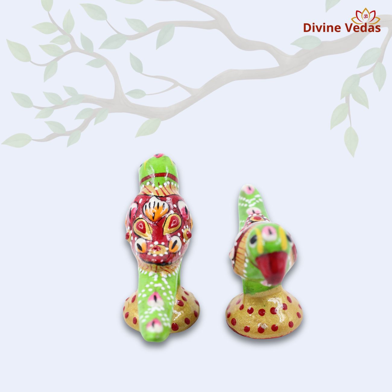 Gujarati Lagna Vidhi Parrot Pair – Traditional Wedding Ritual Decor