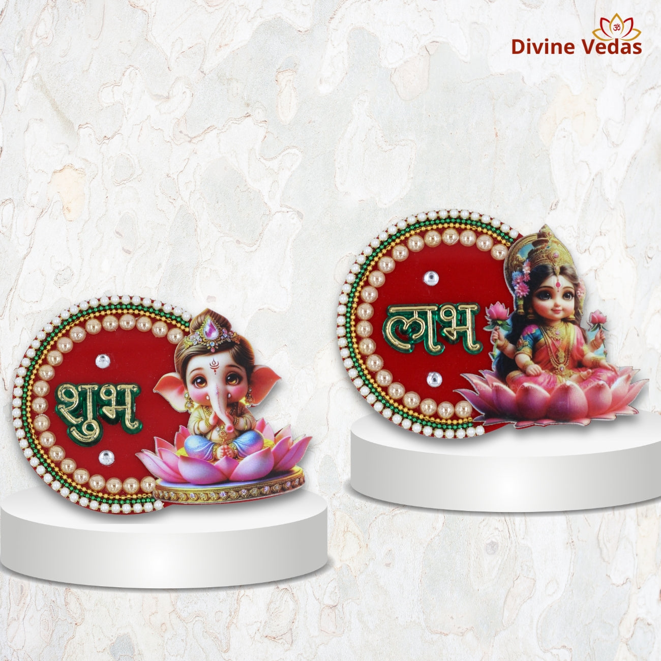 Ganesha and Lakshmi Shubh Labh – Divine Presence for Your Home Entrance Decor