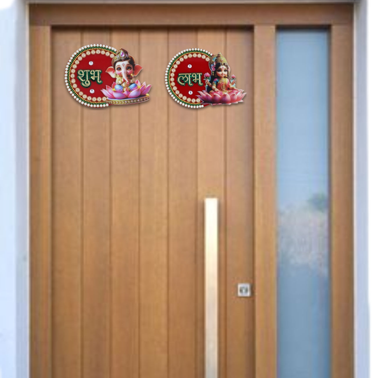 Ganesha and Lakshmi Shubh Labh – Divine Presence for Your Home Entrance Decor
