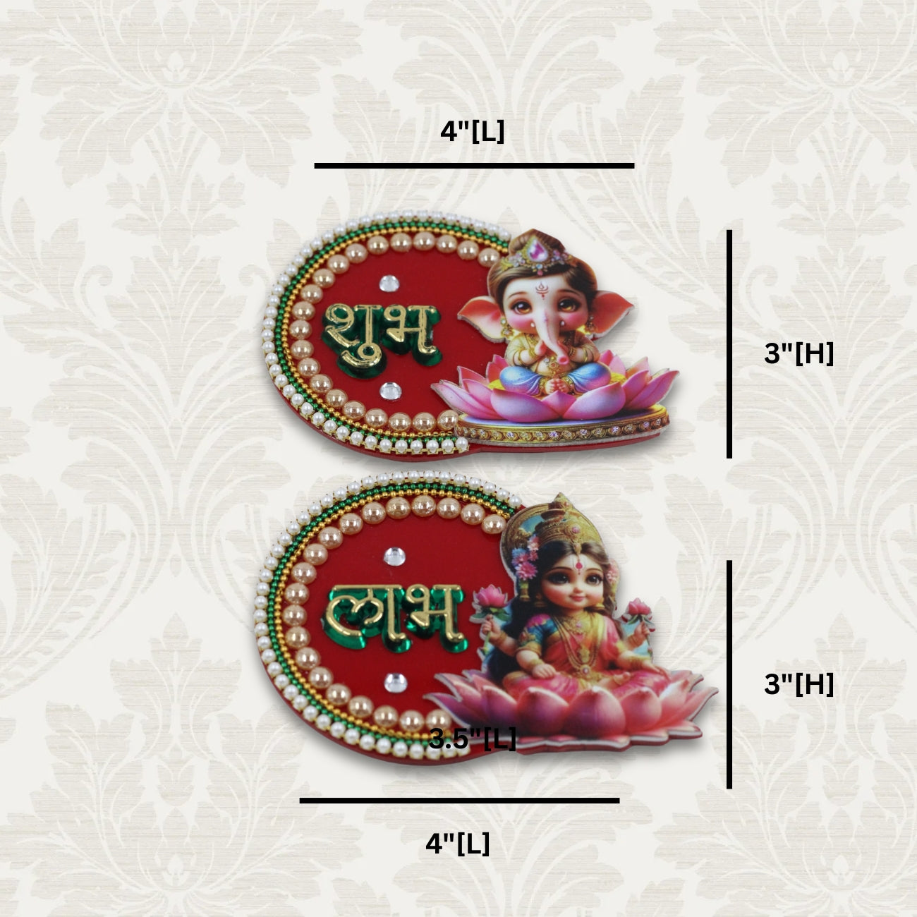 Ganesha and Lakshmi Shubh Labh – Divine Presence for Your Home Entrance Decor
