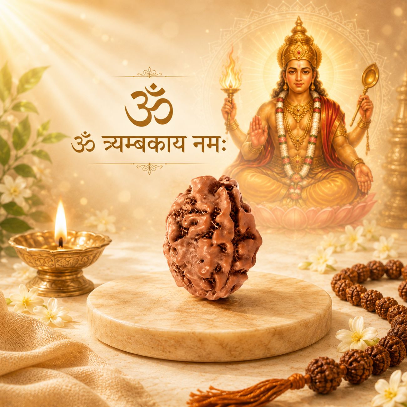 3 Mukhi Rudraksha from Java Loose Bead | Original Three Mukhi Rudraksha