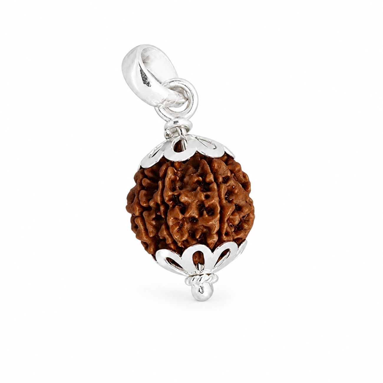 3 (Three) Mukhi Rudraksha From Nepal in Silver caps