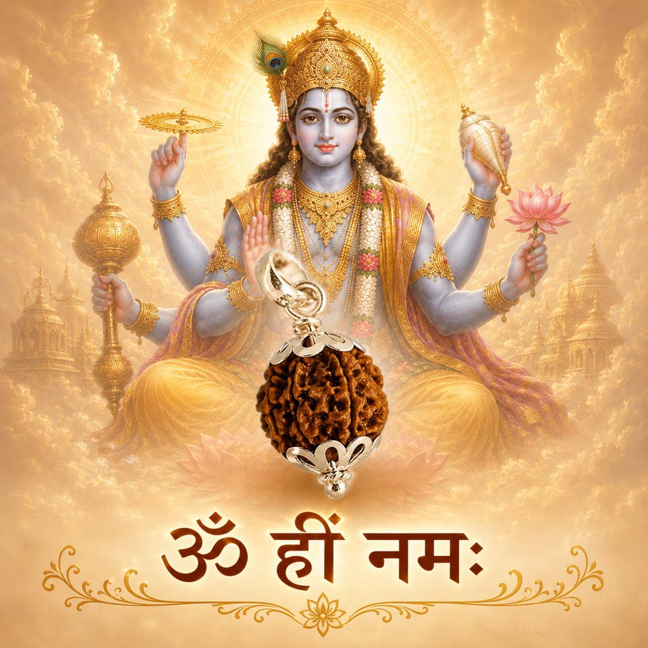 10 Mukhi Rudraksha from Nepal in Silver Caps | Original Ten Mukhi Rudraksha Pendant