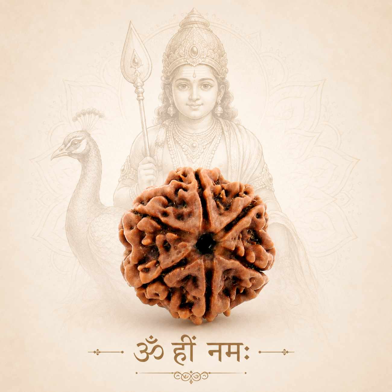 6 (Six) Mukhi Rudraksha From Nepal Loose Bead