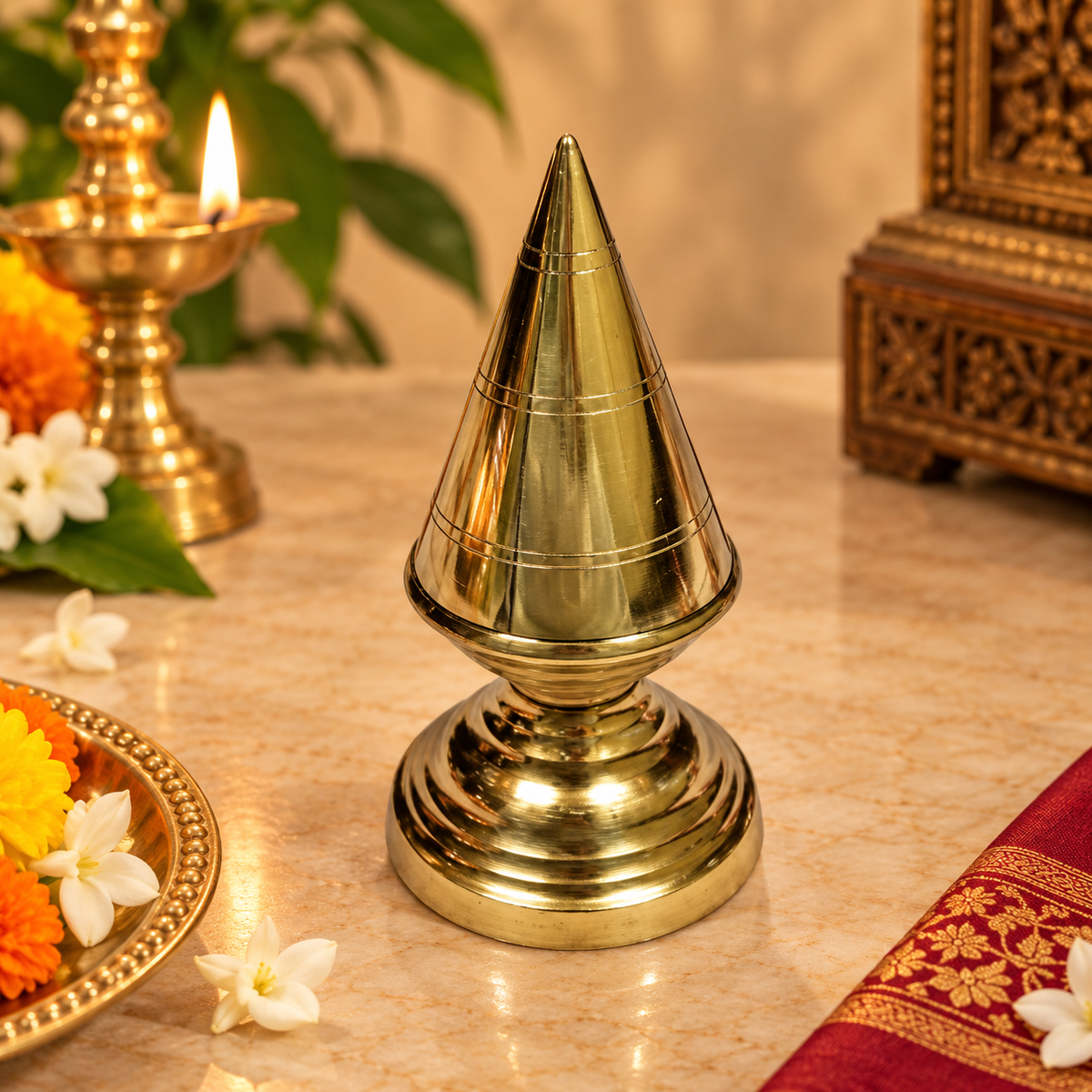 Brass Mangal Kalash for Puja, Temple & Rituals | Divine Vedas