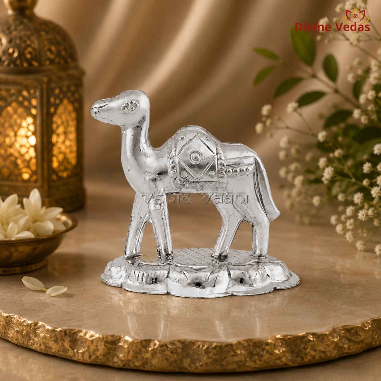 Silver Camel Statue 10.5g | Chandi Camel Figurine for Home Décor & Gifting | Divine Vedas