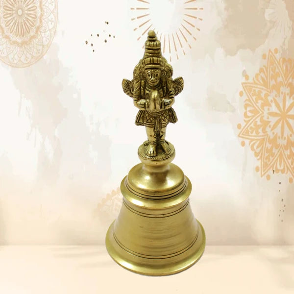Classic Brass Garuda Hand Bell for Puja & Aarti | Divine Vedas