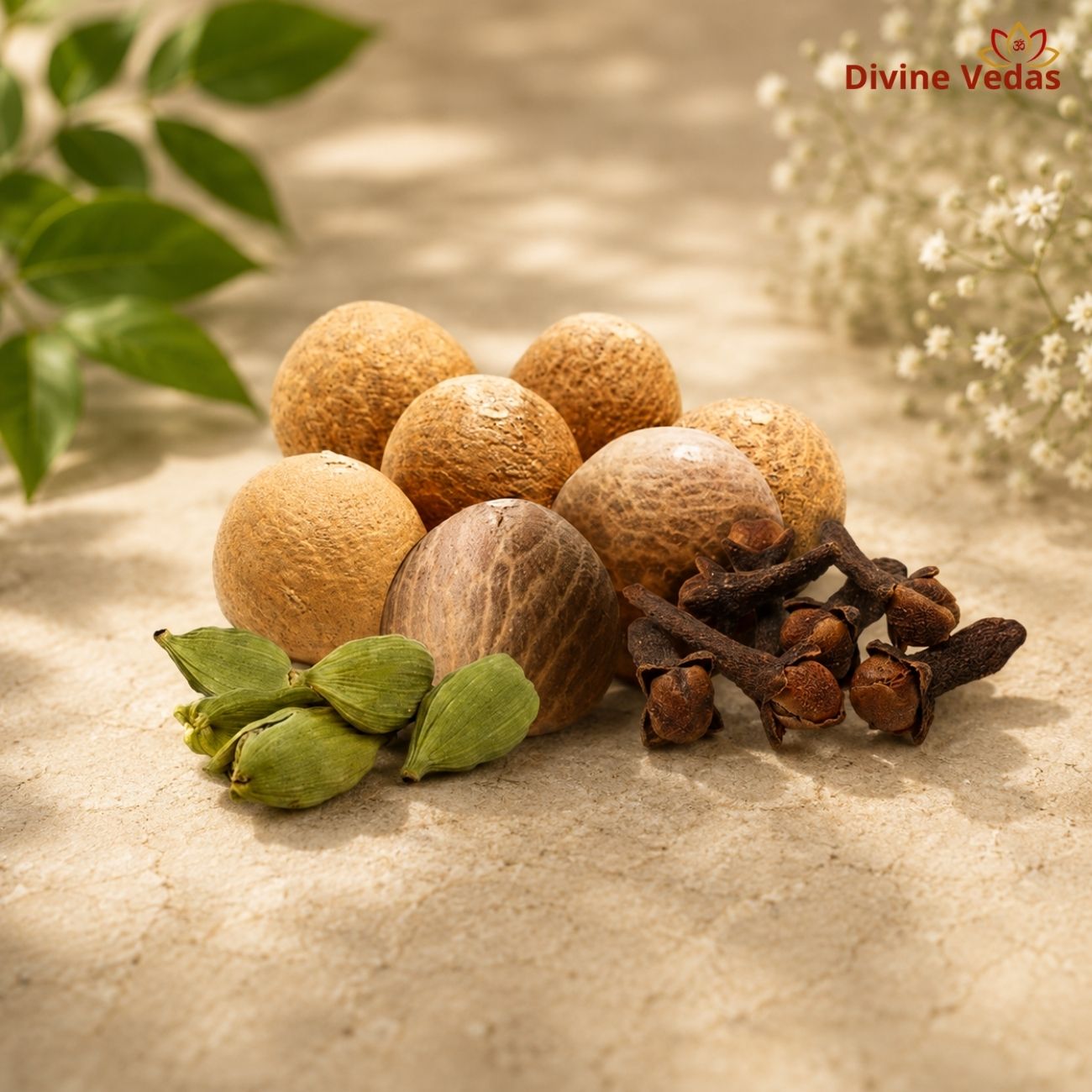 Clove, Cardamom, and Betel Nut - 5 pieces each