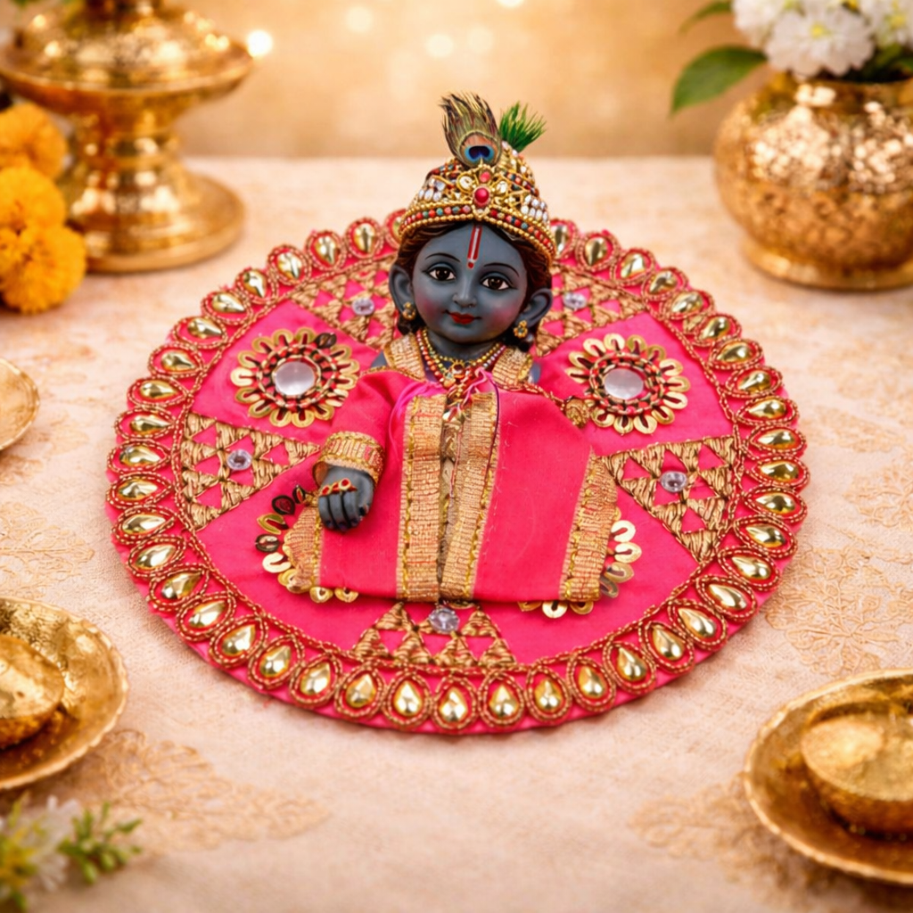 Divine Poshak for Laddu Gopal – Premium Krishna Ji Dress