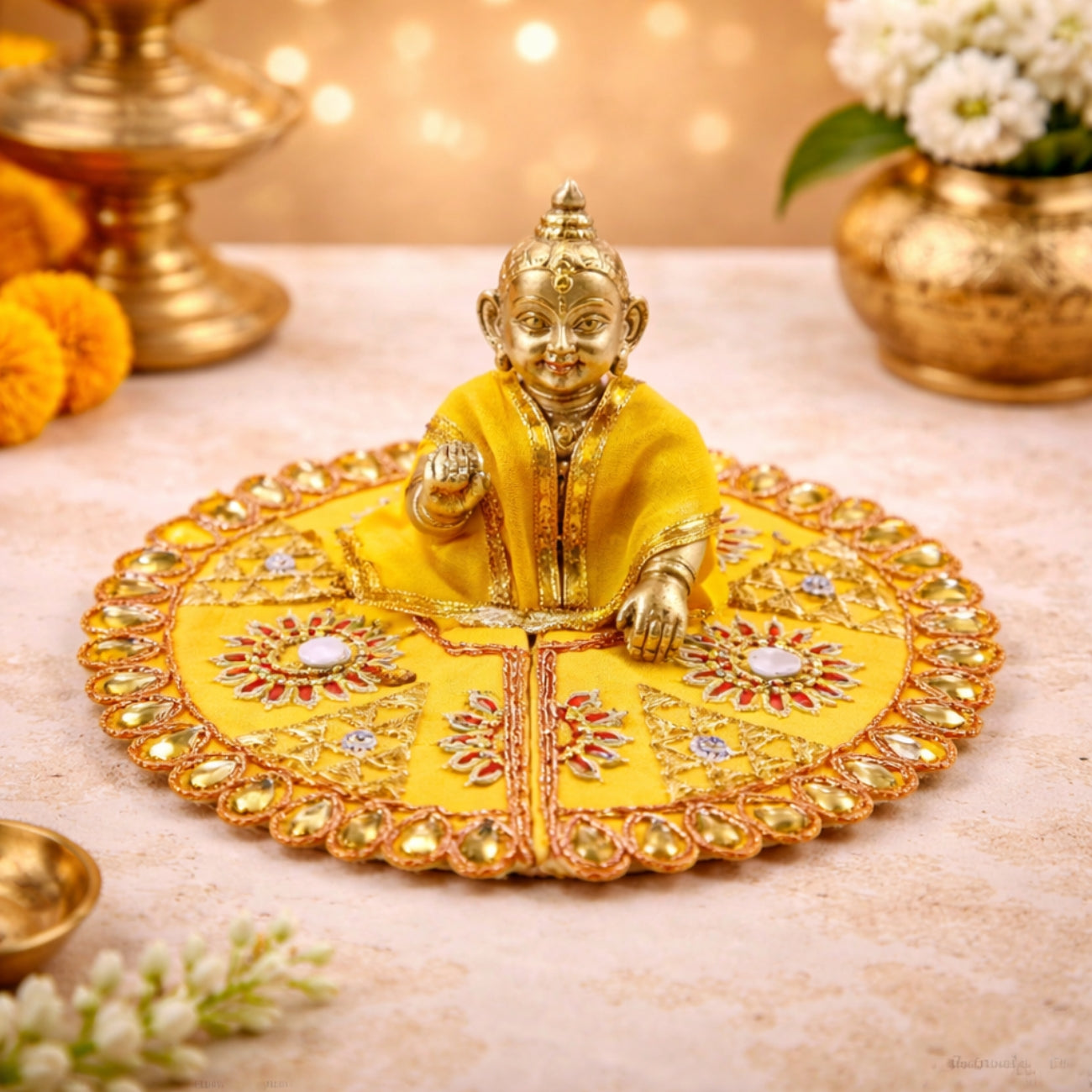 Elegant Bal Gopal Poshak – Premium Laddu Gopal Dress