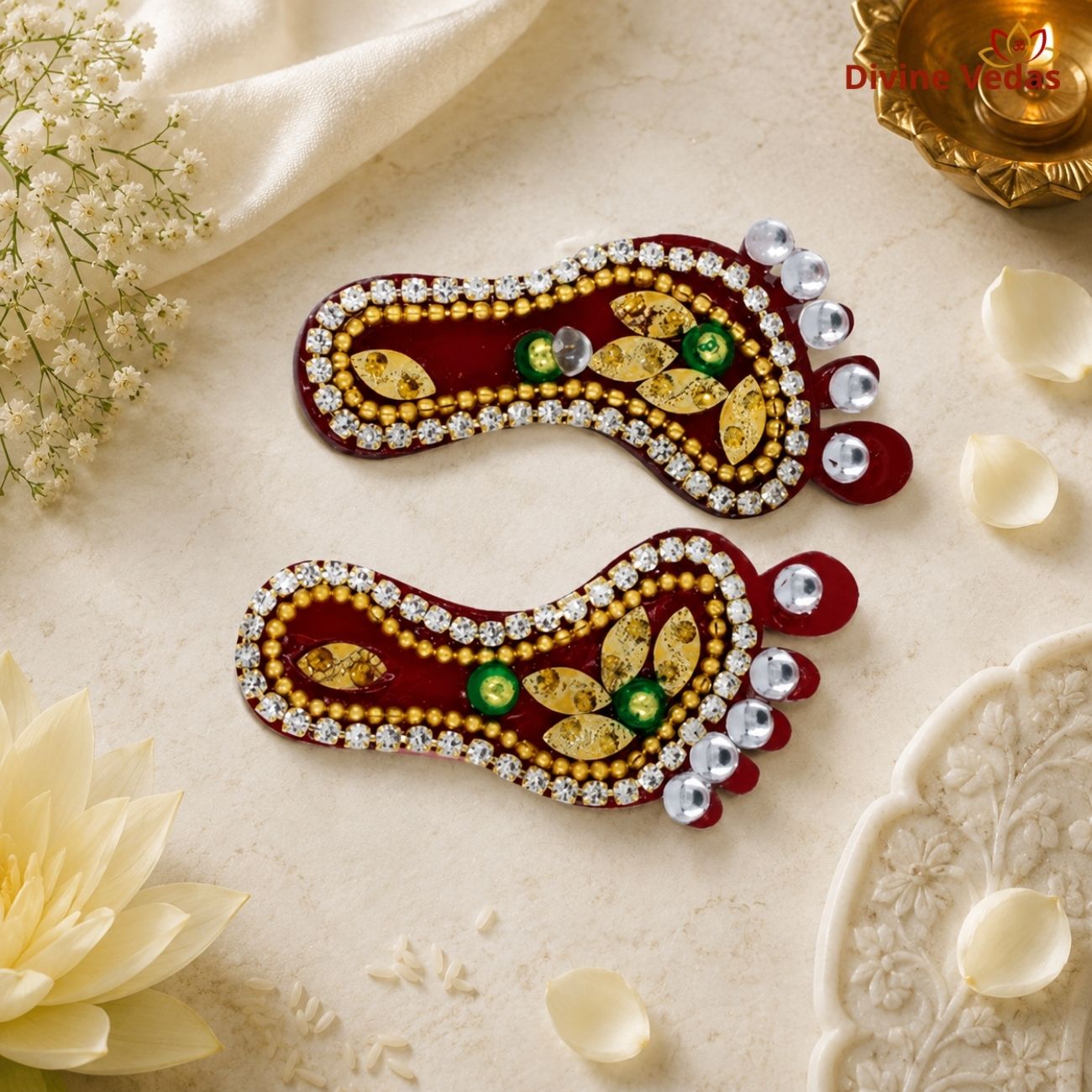 Auspicious Laxmi Charan Decorative for Ritual