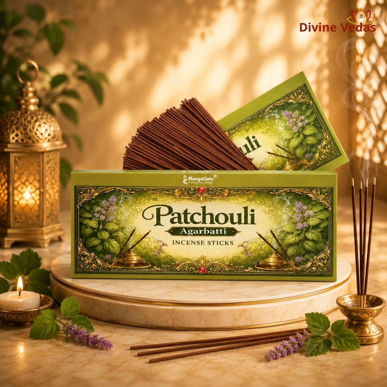 Patchouli Incense Sticks (Agarbatti) – Premium Earthy Fragrance for Puja, Meditation & Home