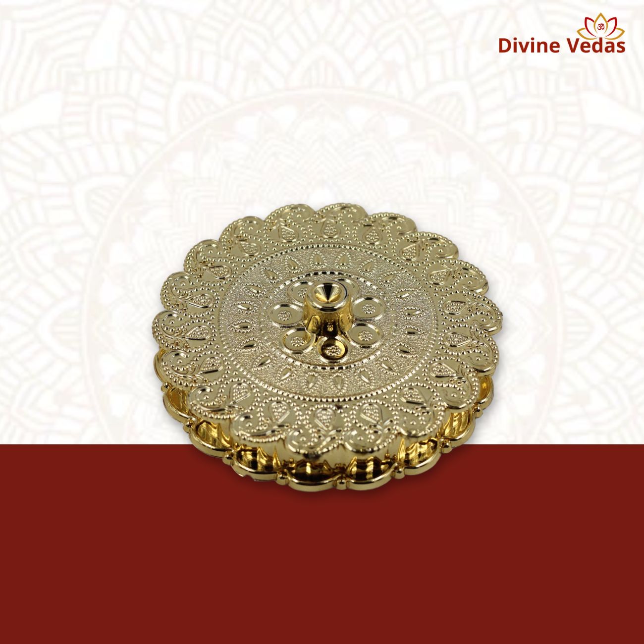Traditional Pooja Haldi Kumkum Container with Lid