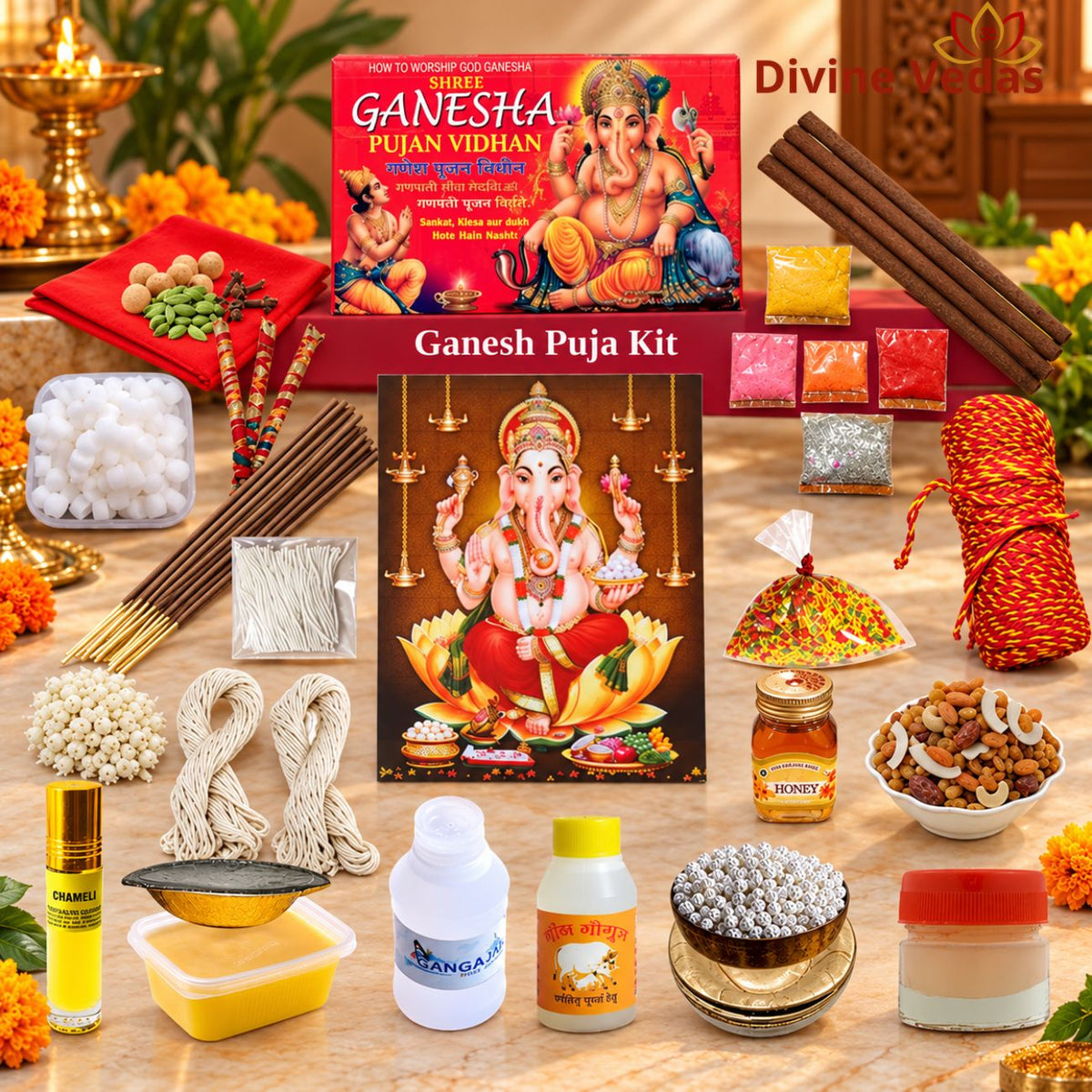 Shree Ganesh Puja Samagri Set | Complete Ganpati Pooja Kit
