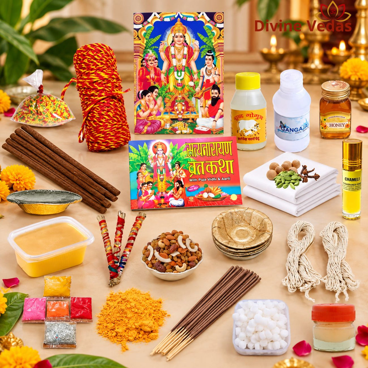 Satyanarayan Bhagwan Puja Kit | Complete Katha & Pooja Samagri Set