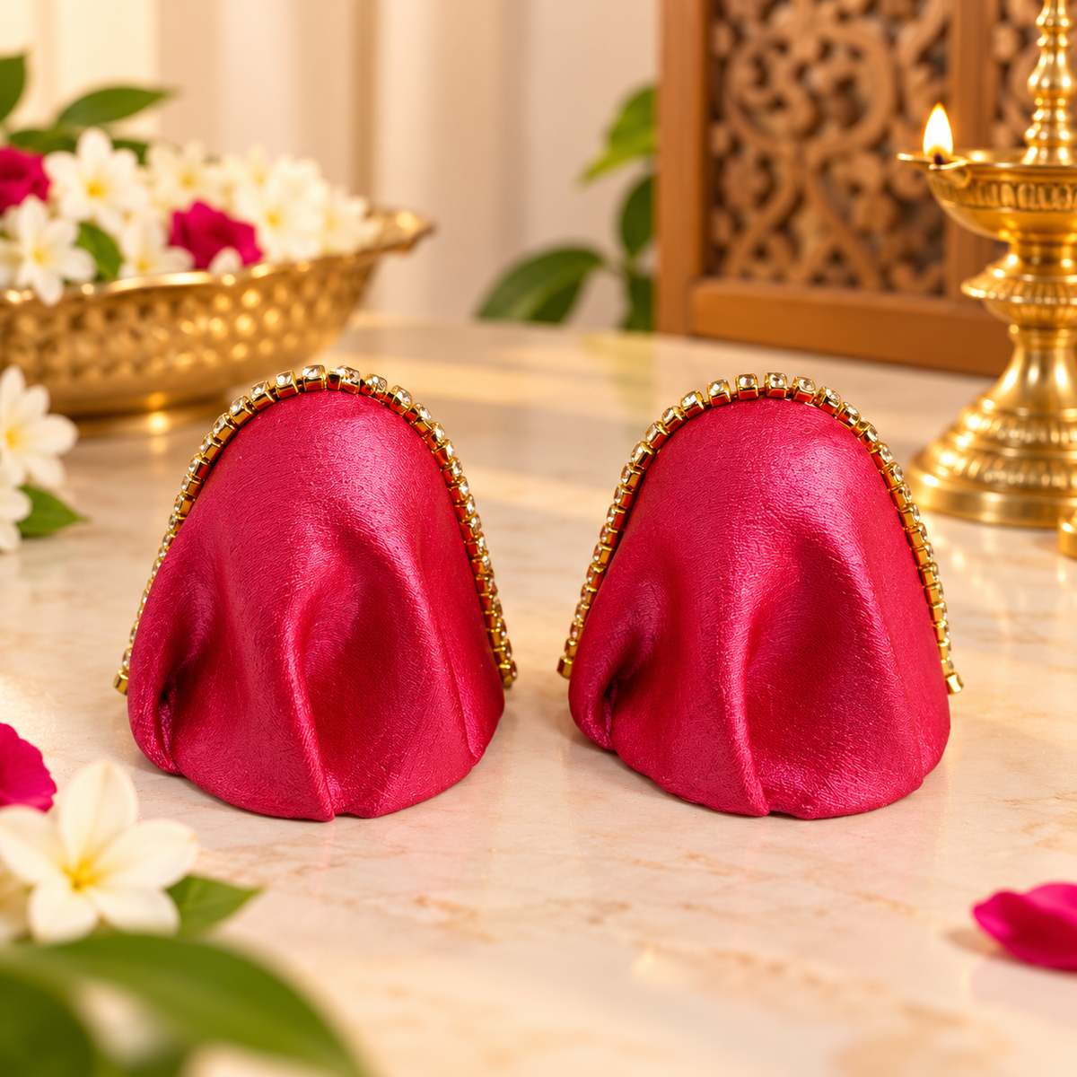 Ganesh Riddhi Siddhi Decorative Idol Set for Home Mandir & Ganpati Pooja