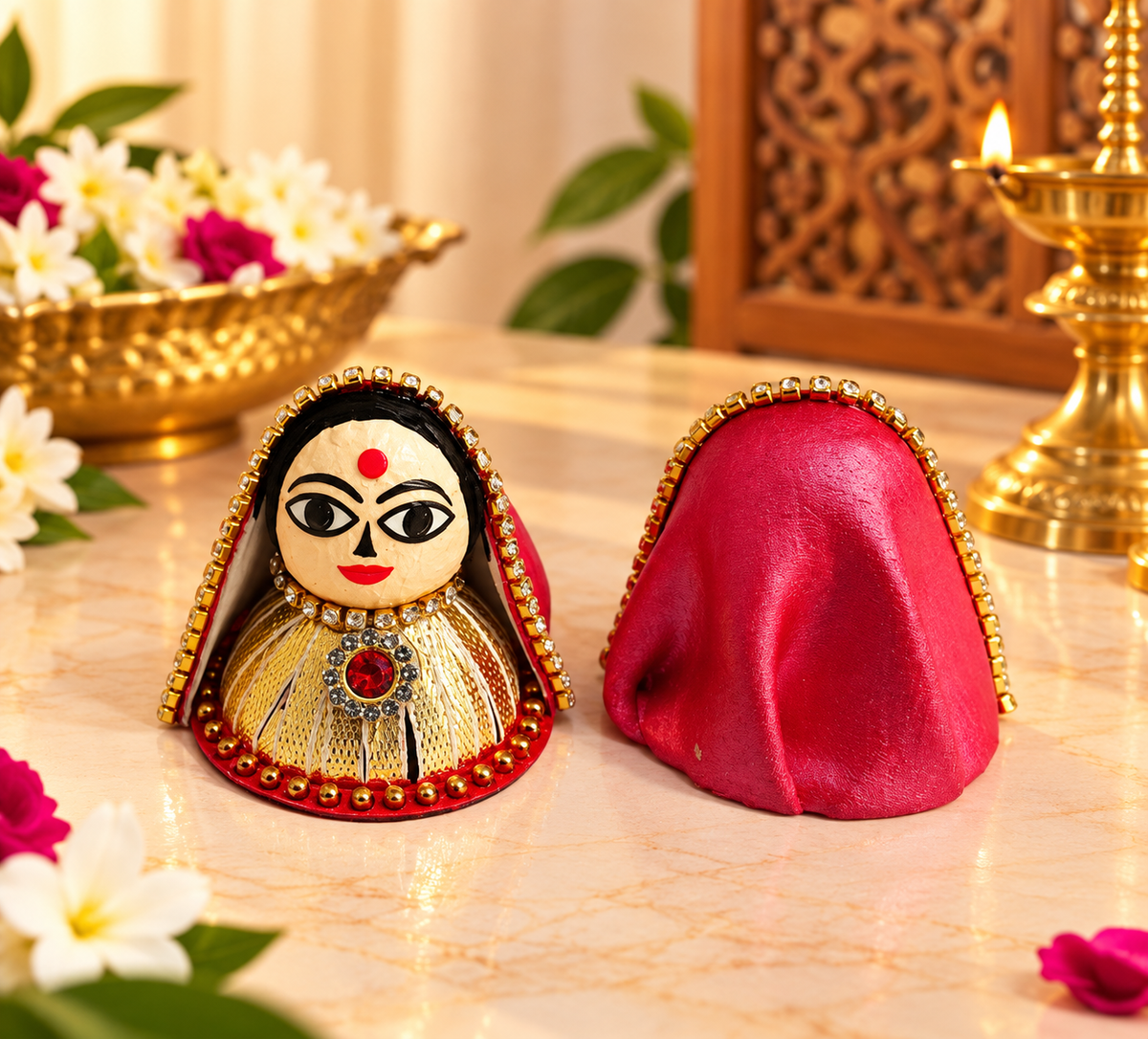 Ganesh Riddhi Siddhi Decorative Idol Set for Home Mandir & Ganpati Pooja
