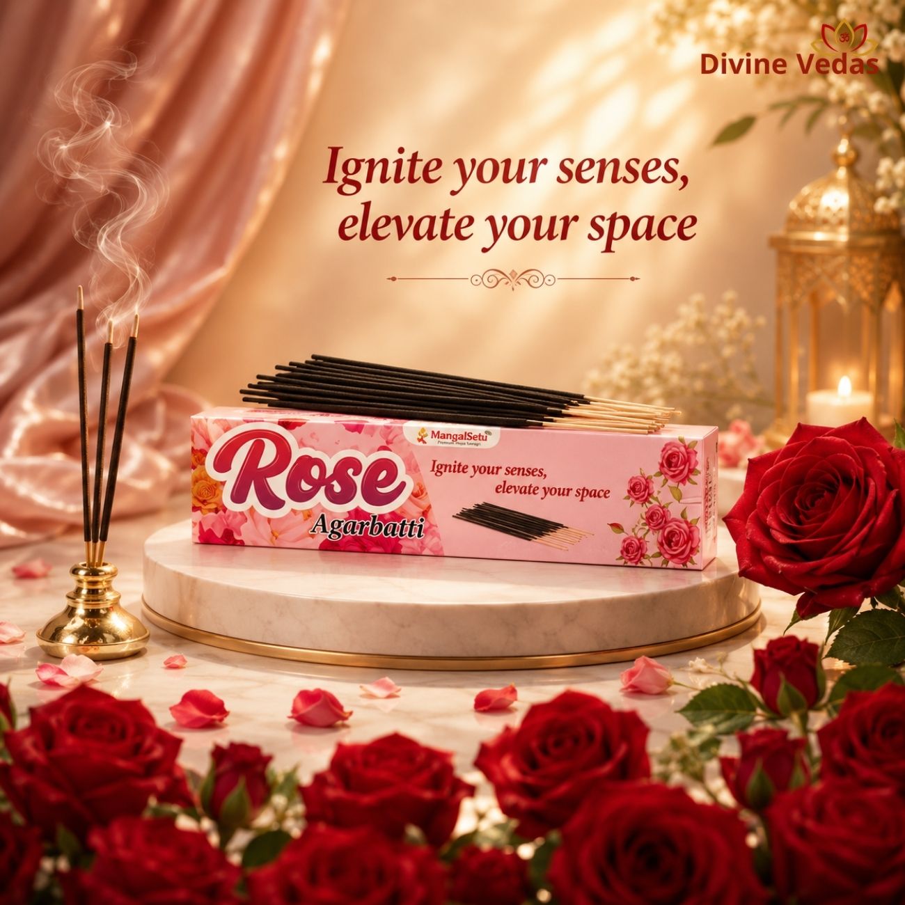 Rose Incense Sticks Agarbatti
