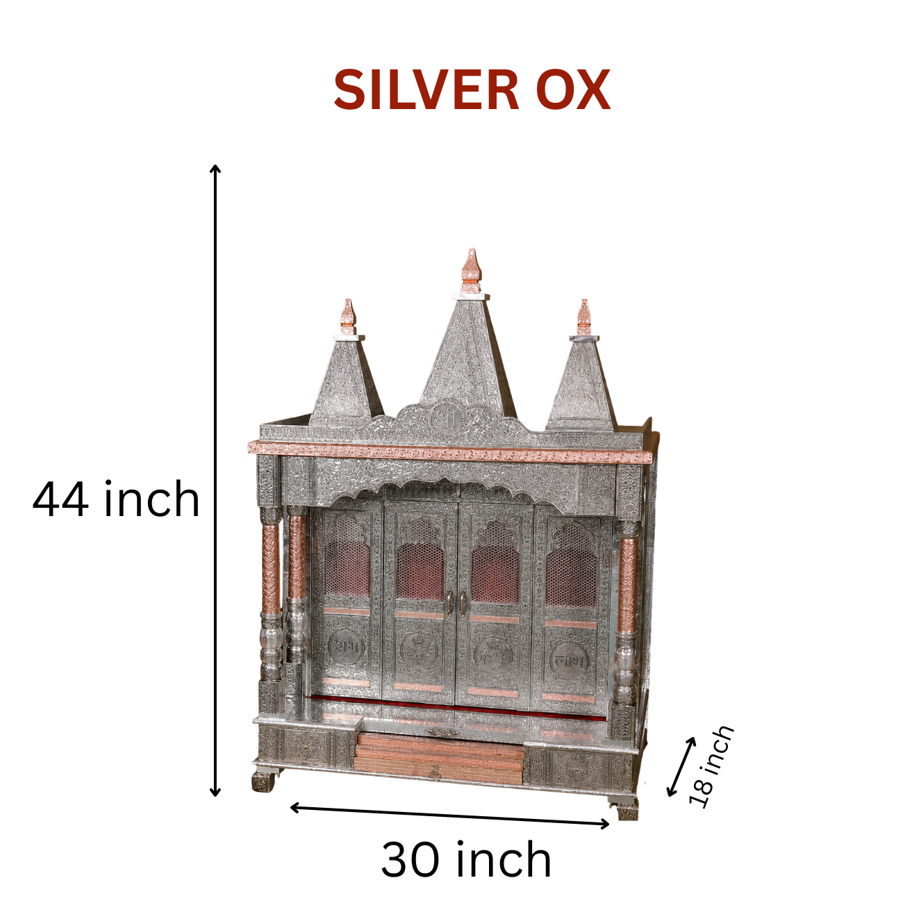Premium Temple Collection 18 x 30 Inch | Luxury Handcrafted Pooja Mandir for Home
