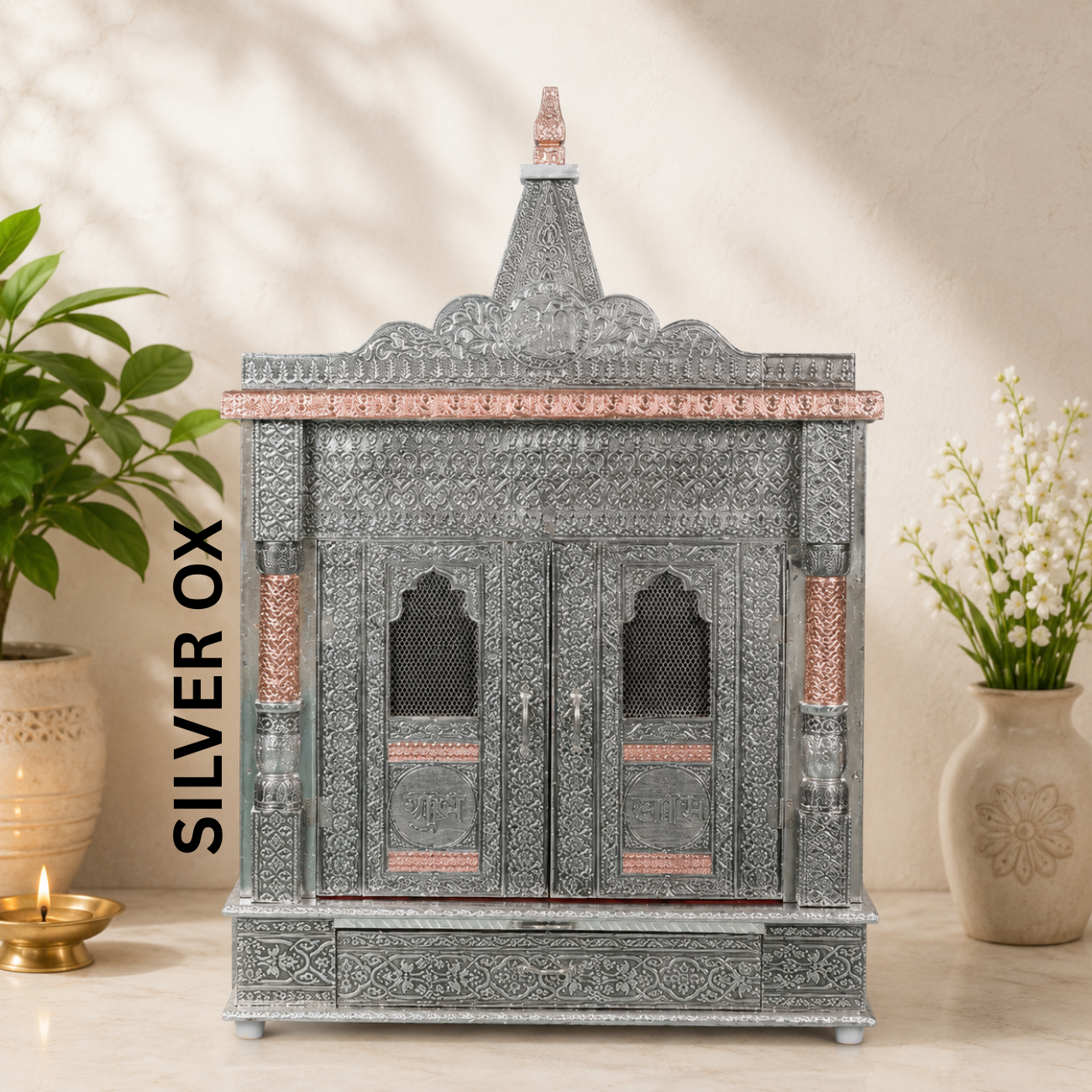Premium Temple Collection 9 x 21 Inch | Luxury Handcrafted Pooja Mandir for Home