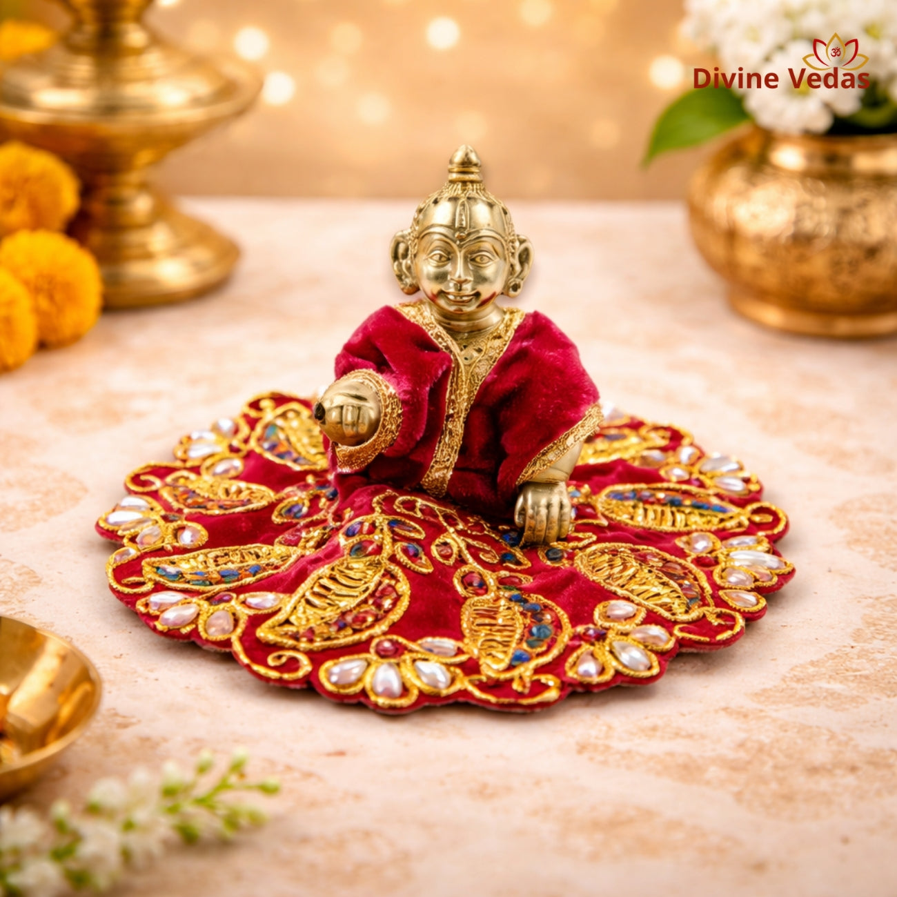 Handcrafted Kanha Poshak for Shree Laddu Gopal Ji