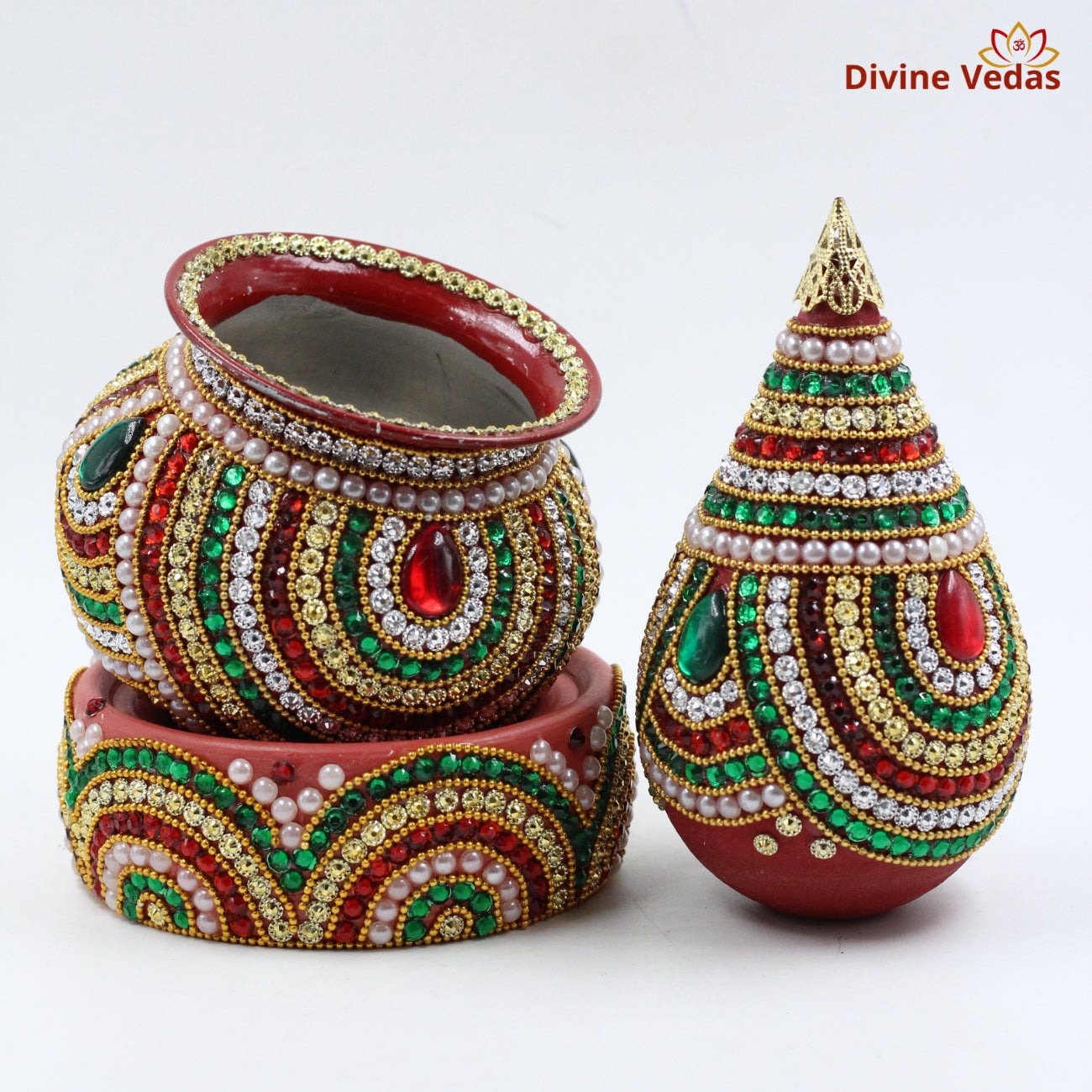 Kalash with Coconut Decorative Set – Traditional Pooja Festival Decor
