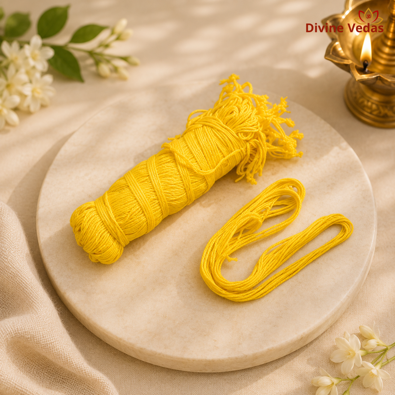 Yellow Janeu (Yajnopavita) for Pooja – Set of 2