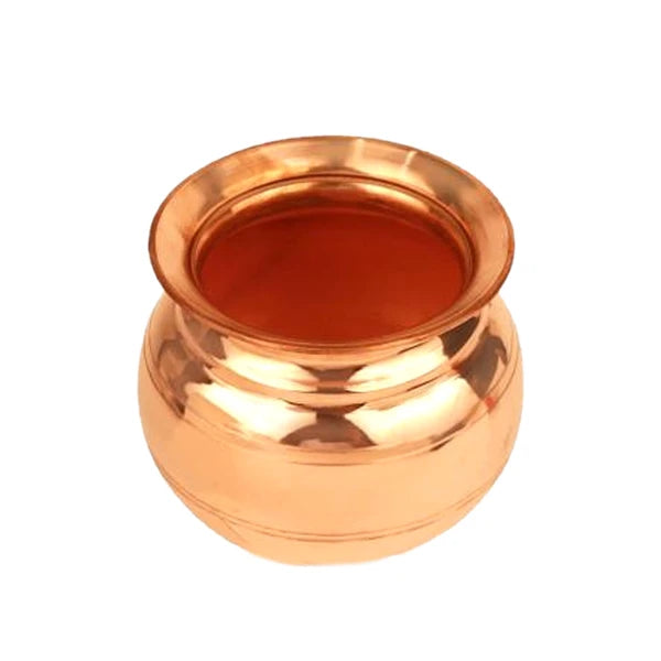 Traditional Copper Kalash for Temple Puja & Rituals