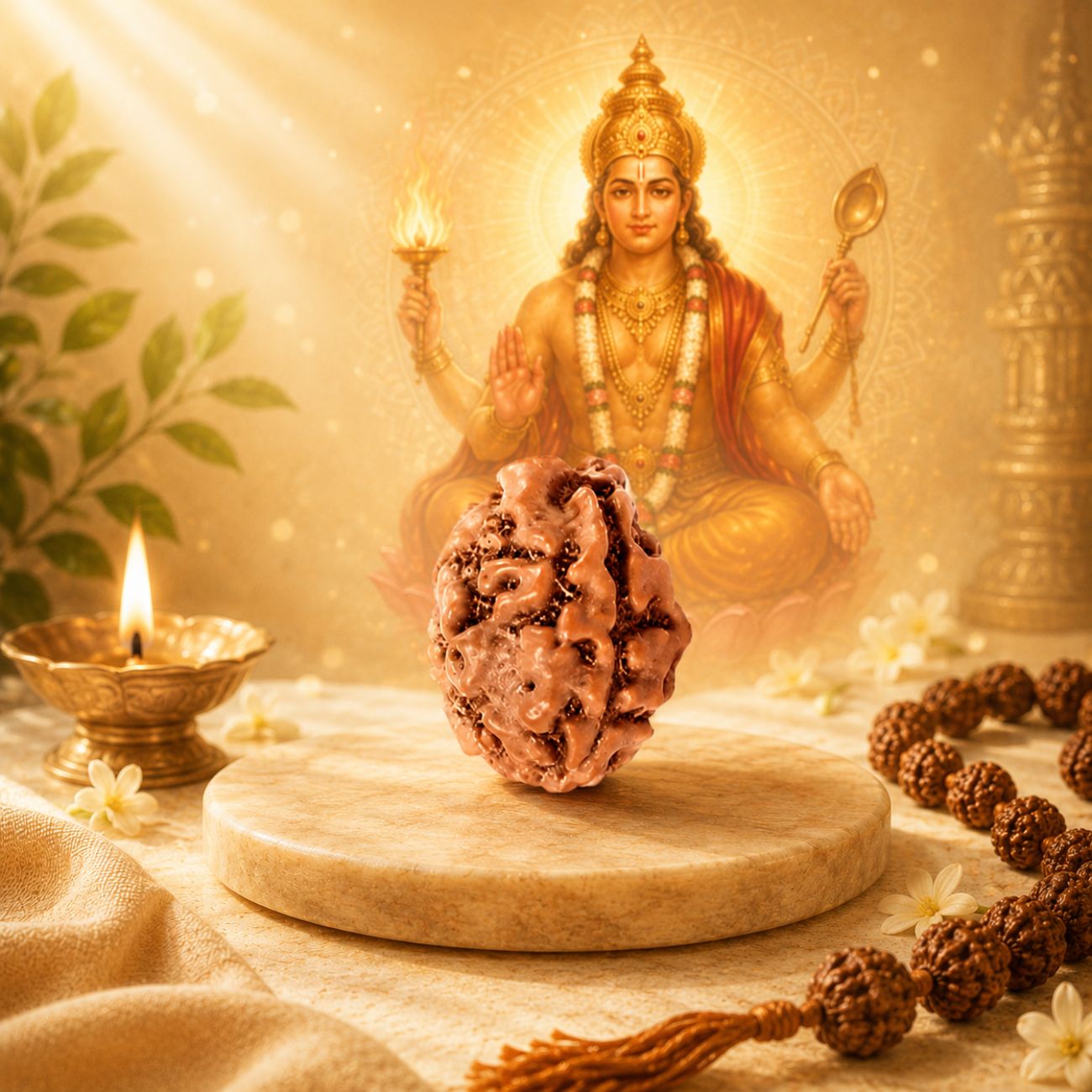 3 Mukhi Rudraksha from Java Loose Bead | Original Three Mukhi Rudraksha