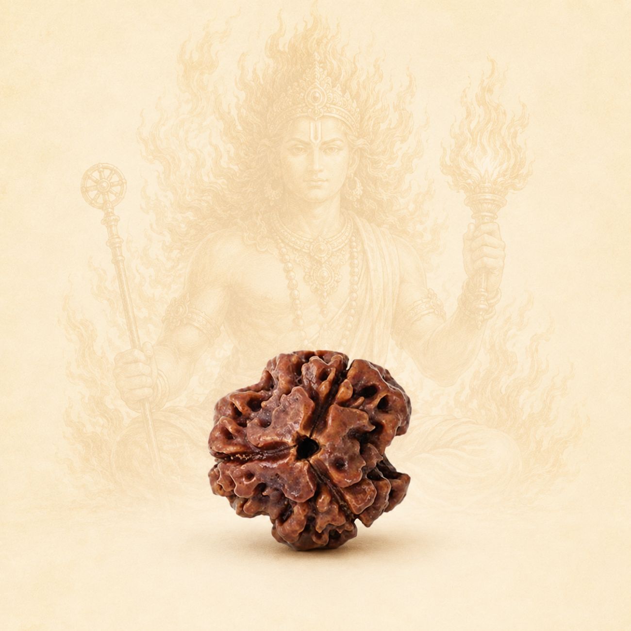 3 (Three) Mukhi Rudraksha From Nepal Loose Bead