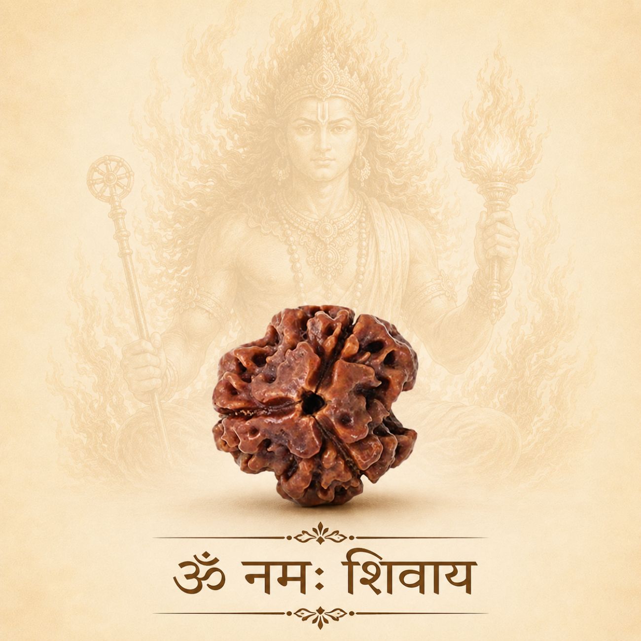 3 (Three) Mukhi Rudraksha From Nepal Loose Bead
