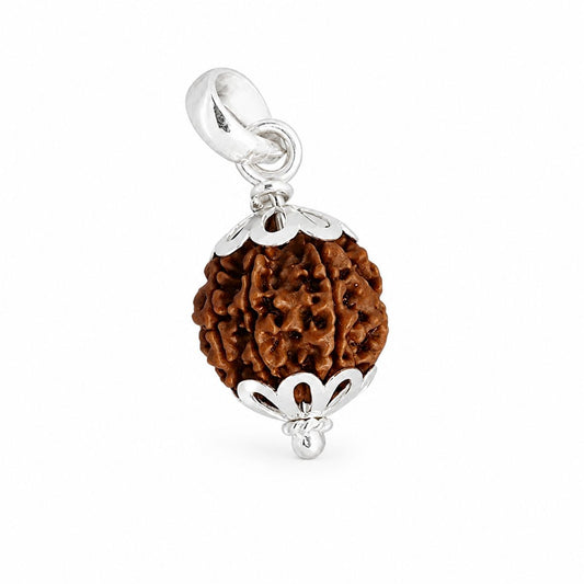 3 (Three) Mukhi Rudraksha From Nepal in Silver caps
