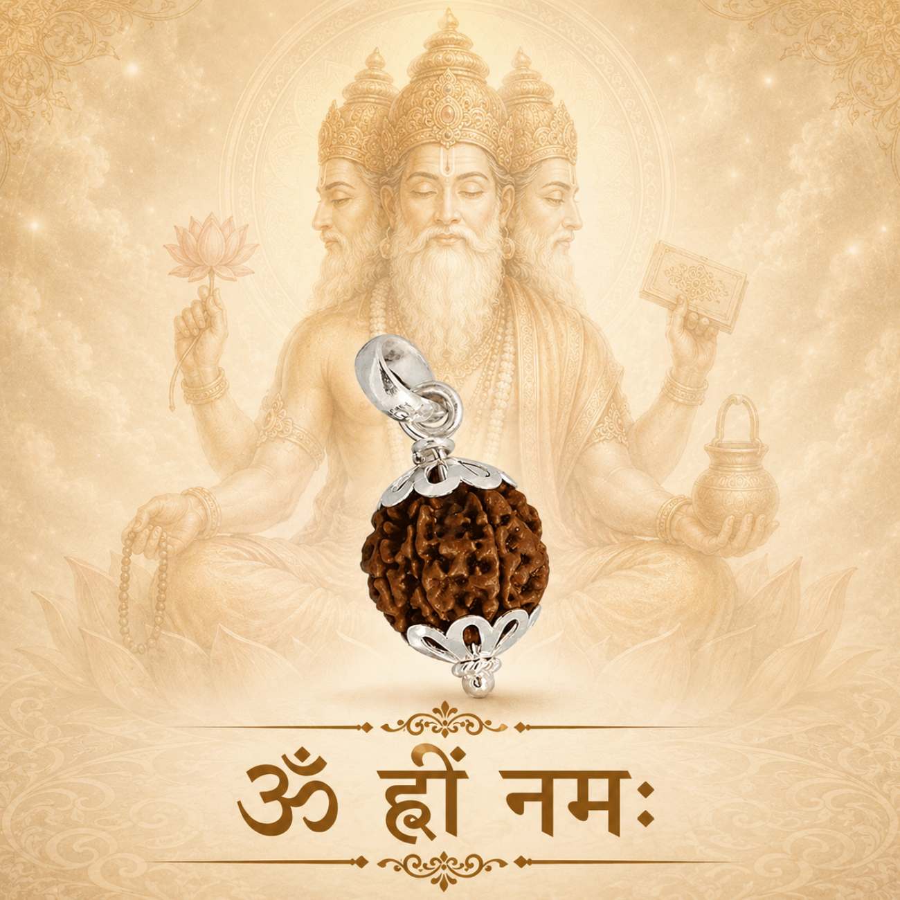 4 (four) Mukhi Rudraksha from Nepal in Silver caps
