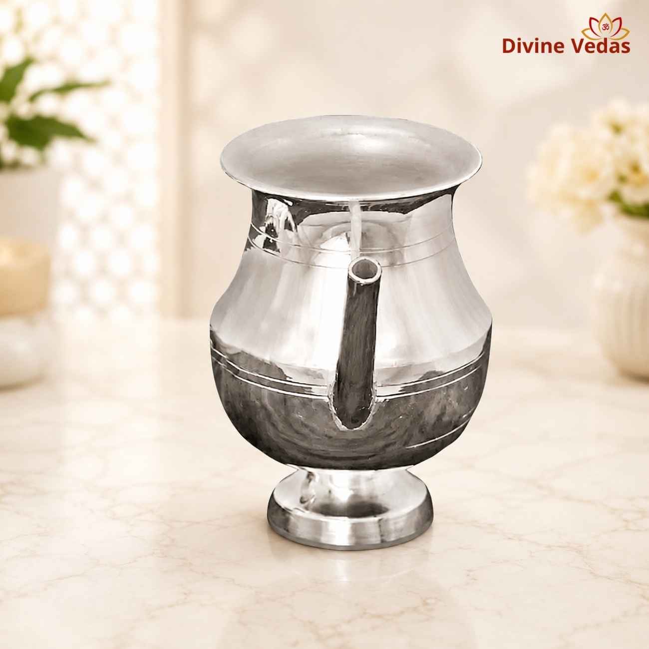 Big Jaldhari in Silver 30g | Silver Jaladhari for Shivling Abhishek Pooja | Divine Vedas