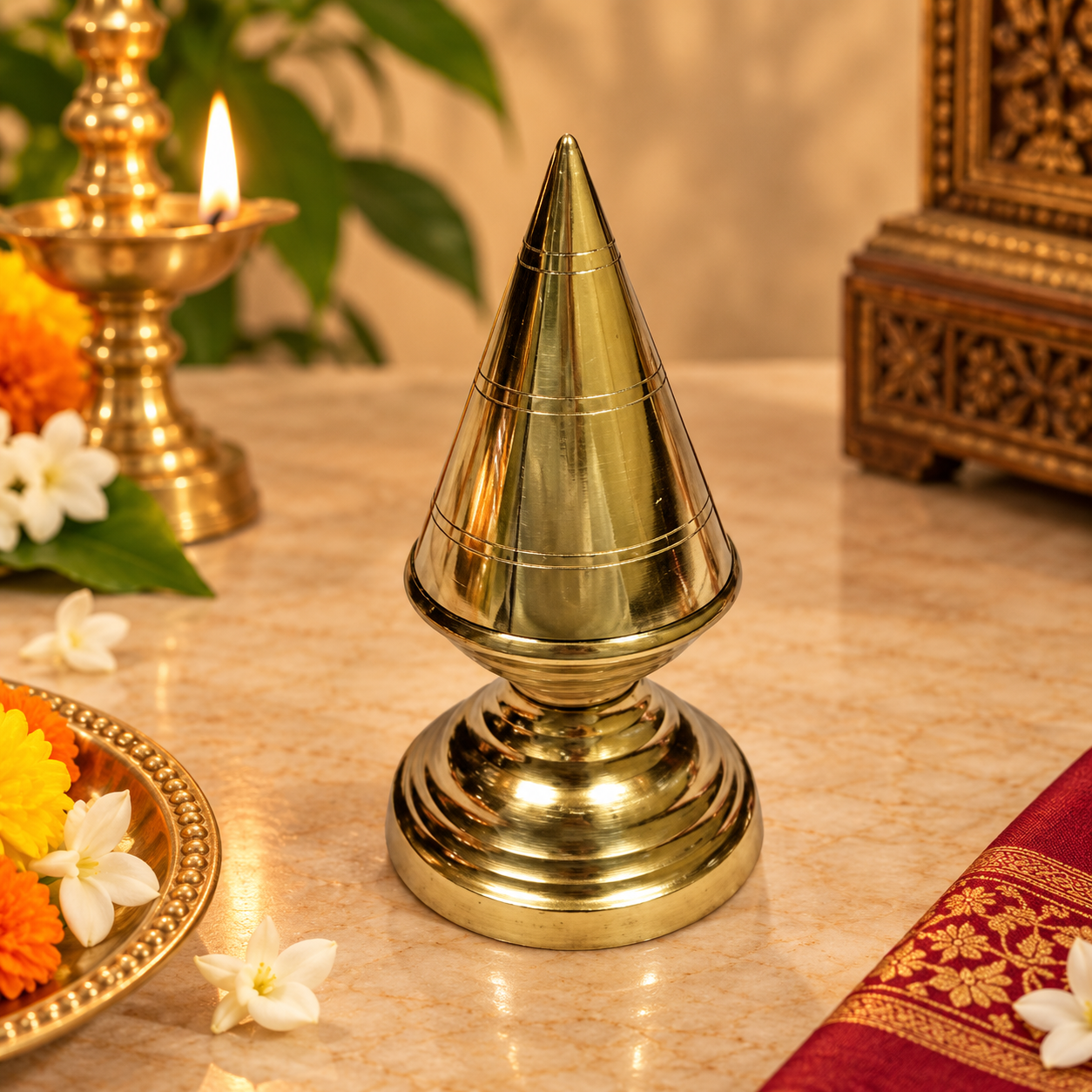 Brass Mangal Kalash for Puja, Temple & Rituals | Divine Vedas