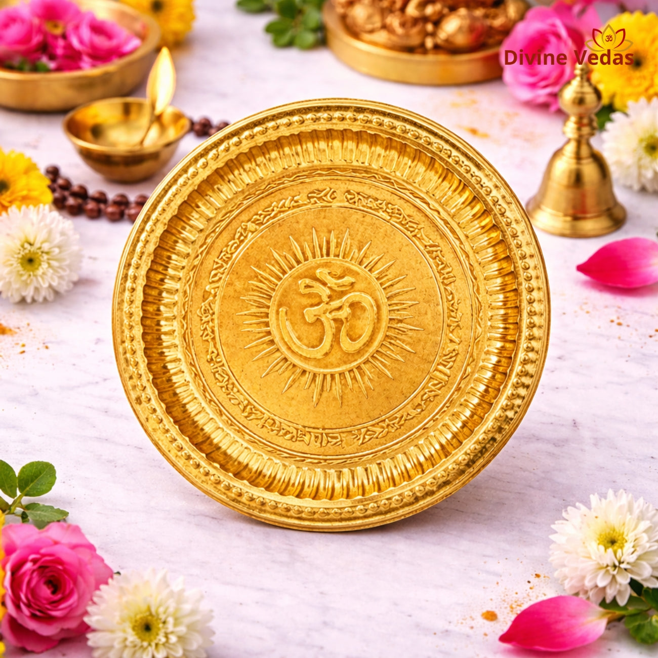 Brass Plate for Pooja