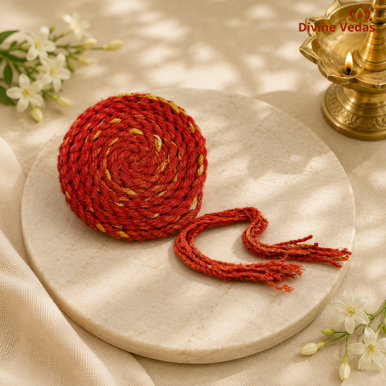 Cotton Wicks for Akhand Jyot Batti – Set of 3