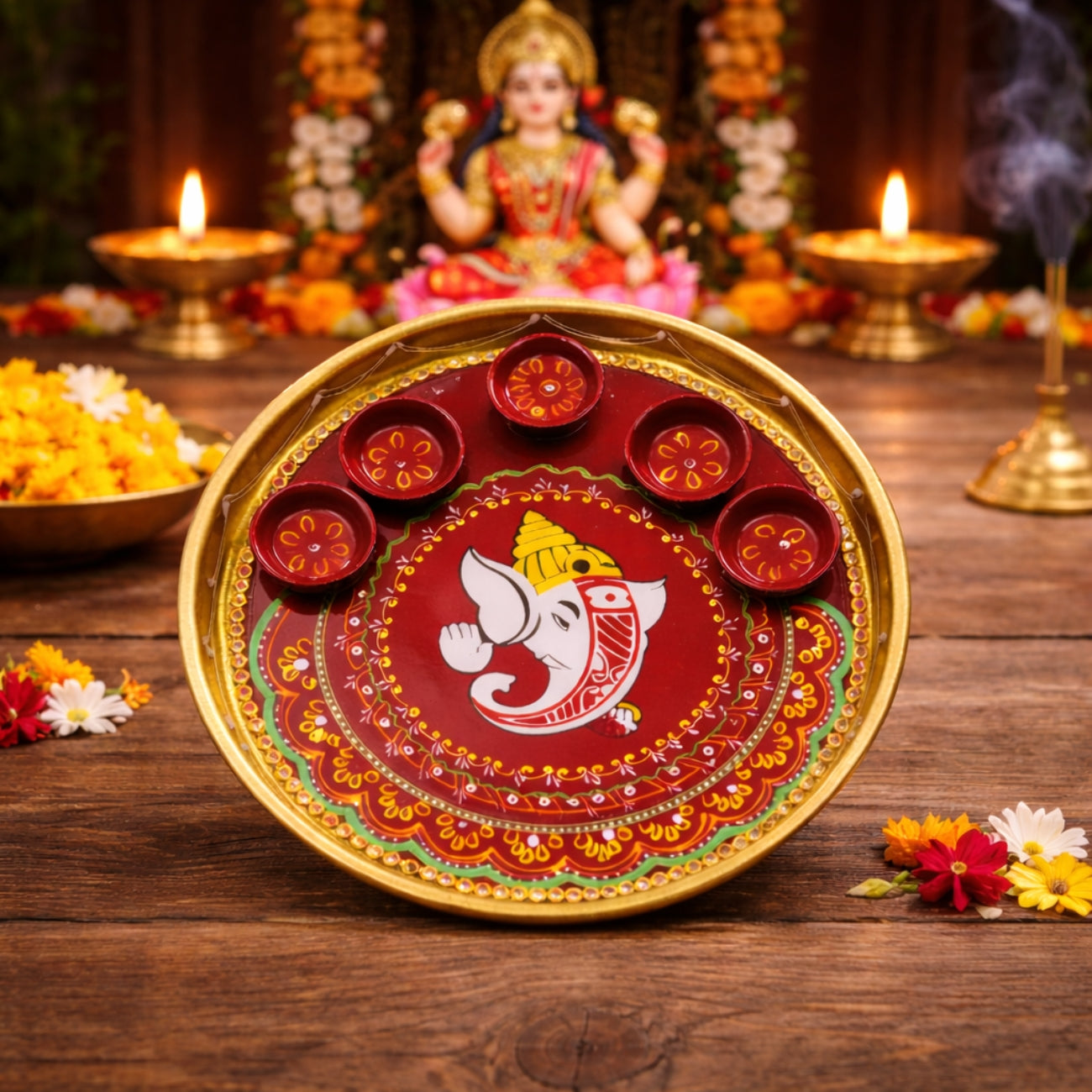 Ganesha Painted Thali