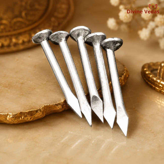Silver Keel for Home Vastu 4g | Chandi Nails for Vastu Pooja | Divine Vedas