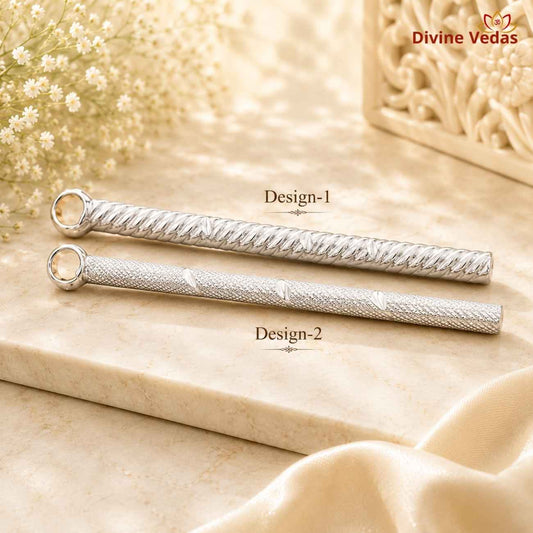 Krishna Flute in Silver 3.5g | Silver Bansuri for Laddu Gopal | Divine Vedas
