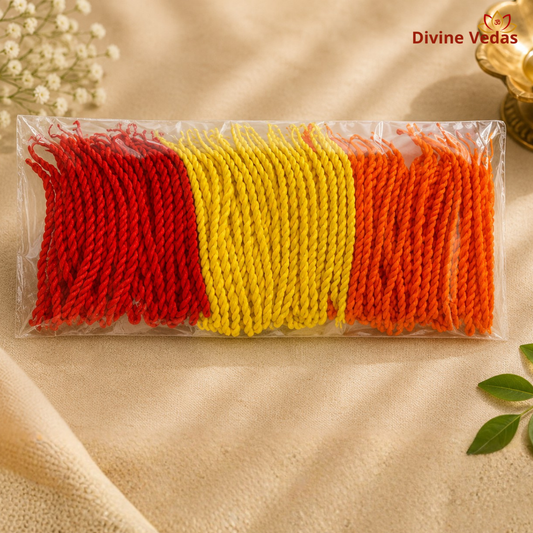 Long Twisted Colourful Cotton Wicks for Diya