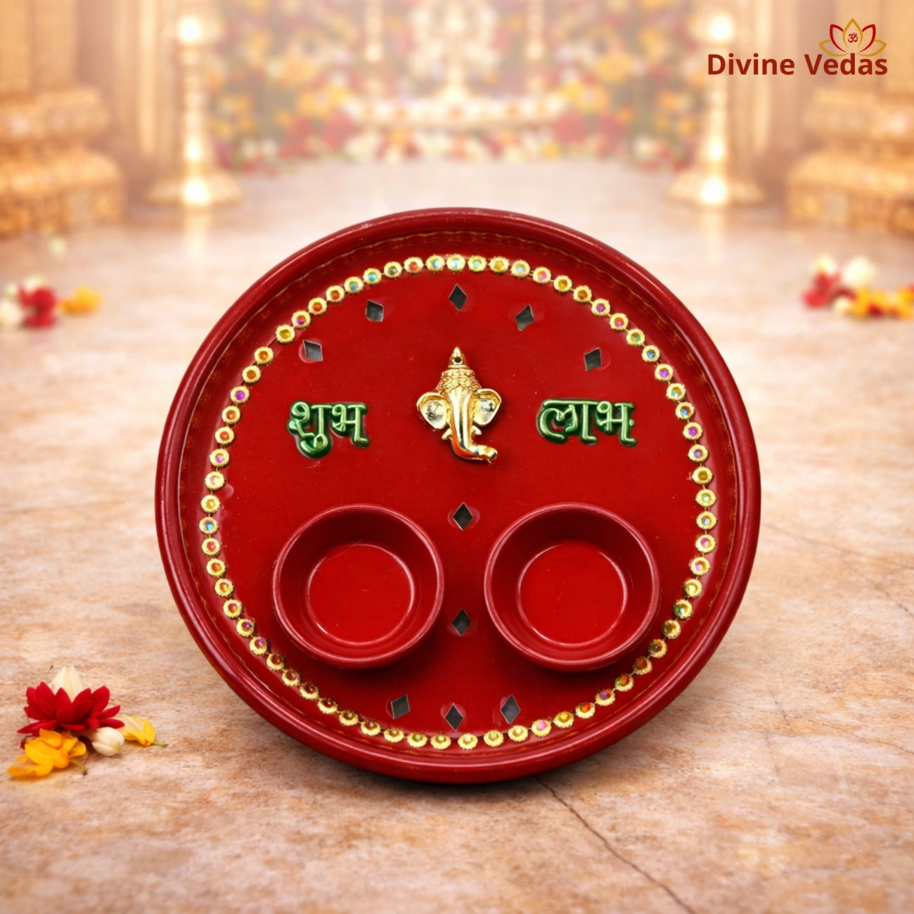 Red Puja Thali
