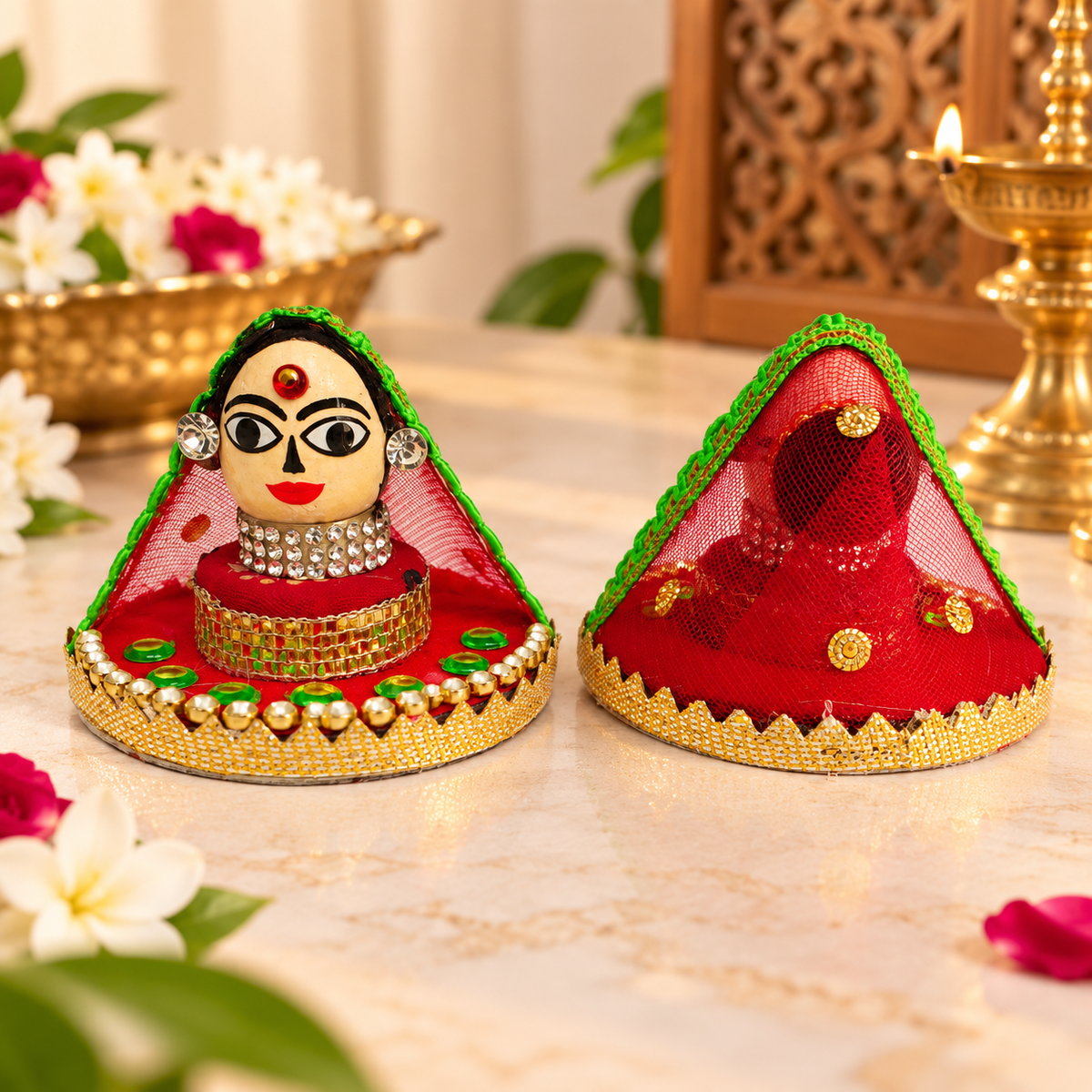 Riddhi Siddhi Decorative Idol Set for Ganesh Pooja & Home Mandir