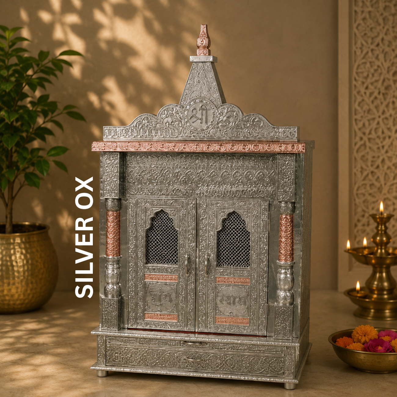 Premium Temple Collection 9 x 18 Inch | Luxury Handcrafted Pooja Mandir