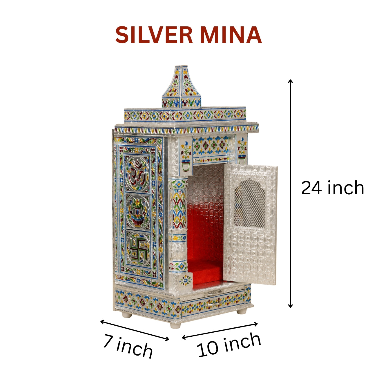 Premium Temple Collection 7 x 10 Inch | Handcrafted Pooja Mandir for Home