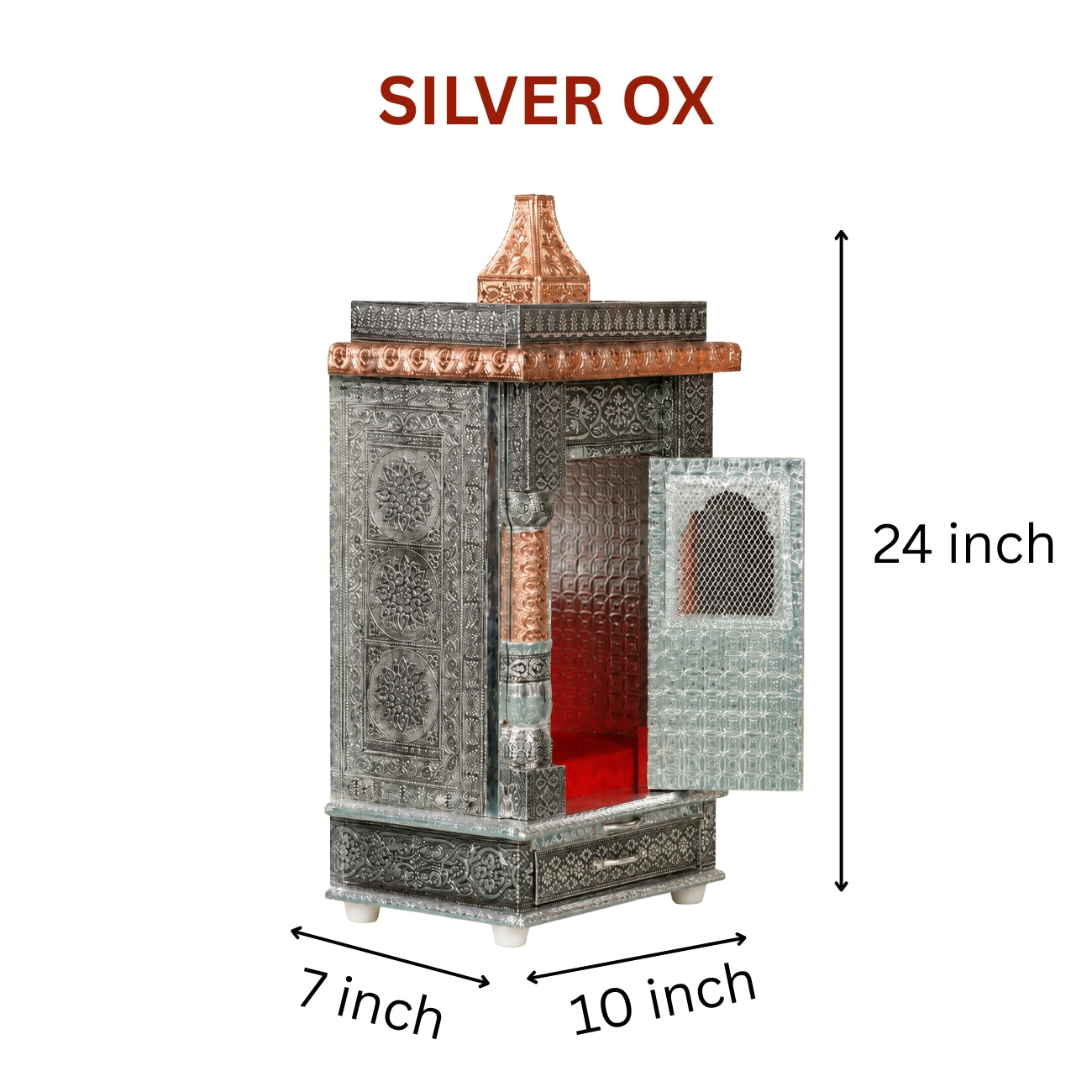Premium Temple Collection 7 x 10 Inch | Handcrafted Pooja Mandir for Home
