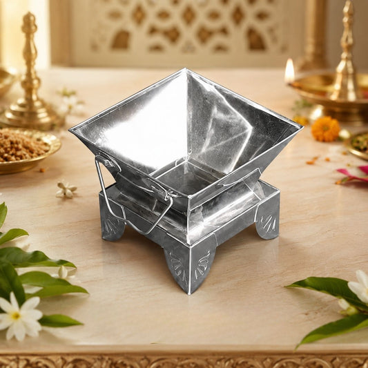 Steel Havan Kund for Pooja Yajna | Durable Hawan Kund for Havan & Homam | Divine Vedas