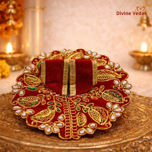 Traditional Zari Work Bal Gopal Poshak – Premium Laddu Gopal Dress